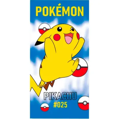 Pokemon Badehåndklæde 70 x 140 Pikachu