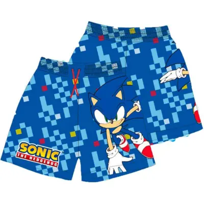 Sonic The Hedgehog Badeshorts Blå str. 4-12 år