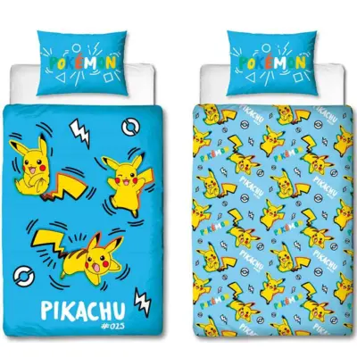 Pokemon Pikachu Sengetøj 140 x 200 Blå