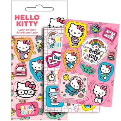 Hello Kitty Klistermærker Laser 1-ark