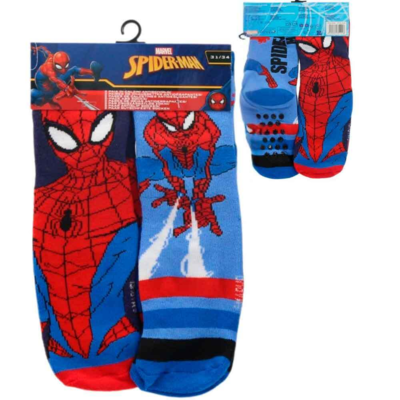 Marvel Spiderman Skridsikre Strømper 2-pak
