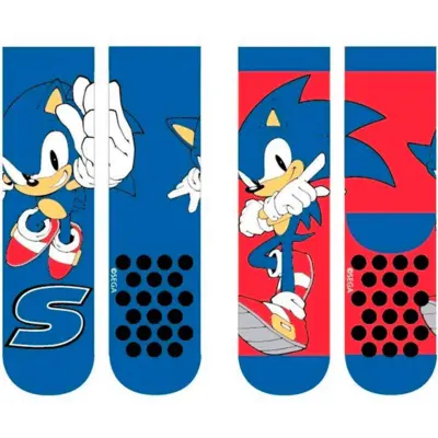 Sonic The Hedgehog Skridsikre Strømper 2-pak