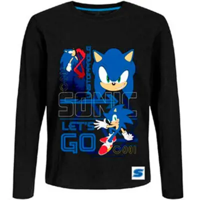 Sonic The Hedgehog T-shirt Langærmet Sort